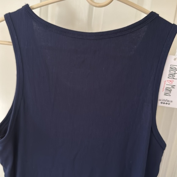 NWT - Latched Mama Navy Blue Top - Picture 3 of 3